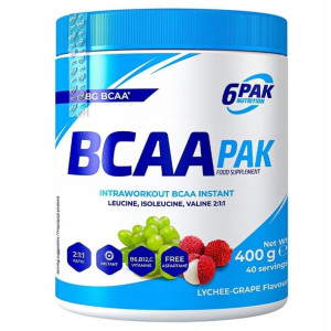 Aminokwasy 6PAK BCAA 400g Liczi-Winogrono