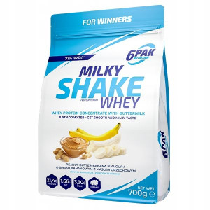 Białko 6PAK Milky Shake Whey 700g Masło Orzechowe