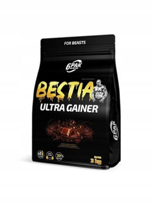 6PAK Bestia Ultra Gainer 3000g Czekolada