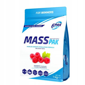 6PAK Nutrition Mass PAK 1000g Malina