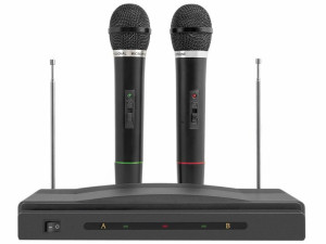 5w1 Zestaw Stacja + 2 Bezprzewodowe Mikrofony Karaoke
