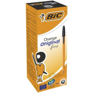 Bic Orange Original Fine, długopis czarny, 20 szt.
