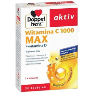 Doppelherz aktiv Witamina C 1000 Max + witamina D, tabletki, 30 szt.