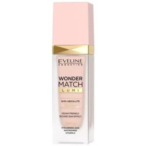 Eveline Cosmetics Wonder Match Lumi, podkład rozświetlający, SPF 20, 20 Nud