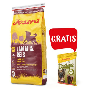 Pakiet Josera Lamm & Reis Jagnięcina 15 kg + Josera Denties Przysmak z Indy
