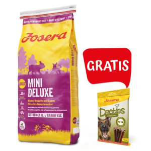 Pakiet Josera Mini Deluxe Bezzbożowa Jagnięcina Małe Rasy 15 kg + Josera De