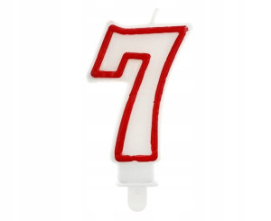Świeczka urodzinowa 7cm cyfra "7" Godan