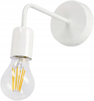 Lampa Ścienna Kinkiet LED LOFT Retro E27 BIAŁY