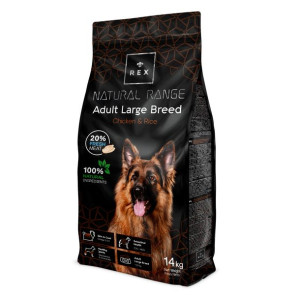 REX NATURAL RANGE LARGE BREEDS z kurczakiem 14KG