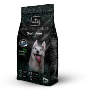 Rex natural Grain Free z rybą 14kg