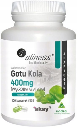 Gotu Kola wąkrotka azjatycka 400mg Aliness