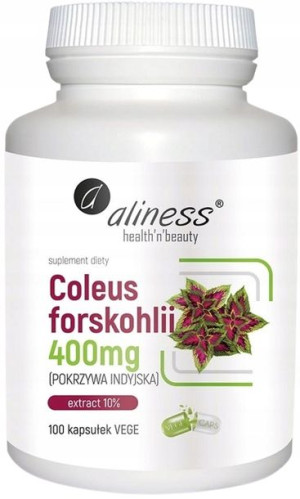 Aliness Coleus forskohlii 400 mg POKRZYWA INDYJSKA