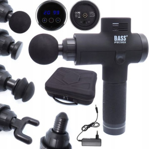 Masażer Wibracyjny Pistolet Do Masażu 6 Głowic Lcd