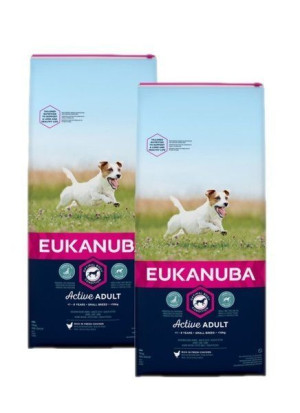 Eukanuba Adult Small Breed Chicken - sucha karma dla psa 2x 15 kg