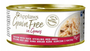 APPLAWS Cat Tin Grain Free 6 x 70 g - mokra karma dla kota kurczak z kaczką