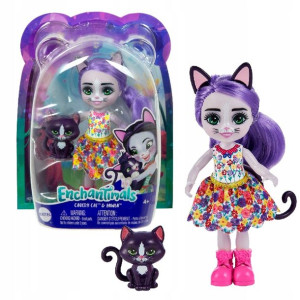 Enchantimals Lalka Cabery Cat +zwierzątko Pawla 4+