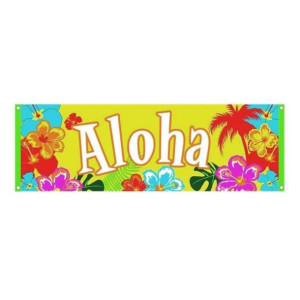 Flaga "Hawajskie Party - Aloha", Boland, 74 x 220 cm