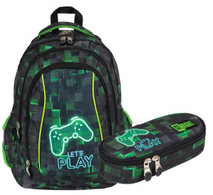 Zestaw plecak piórnik St.Right Dark Game Pad 1-3k