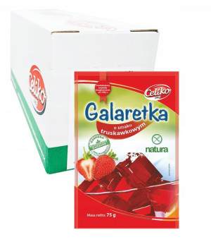 20x Bezglutenowa Galaretka smak truskawkowy 75g