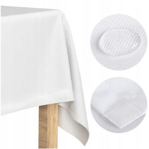 Obrus Plamoodporny Klasyczny Elegant Biały 150x240