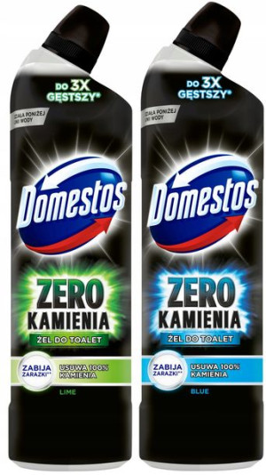 Domestos Zero Lime Blue Żel do WC 2x750ml
