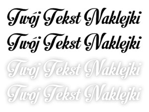 TWÓJ TEKST NAKLEJKI - Naklejka na samochód na auto KOLOR