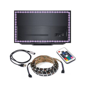 Taśma LED RGB 3m 5V + pilot K17 radiowy USB TV
