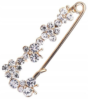 Broszka elegancka przypinka cyrkonie agrafka pin