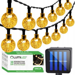 Girlanda Solarna Ogrodowa Świetlna Lampki 30led