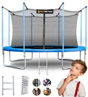 Trampolina Ogrodowa Dzieci Siatka 12FT DUŻA 374CM