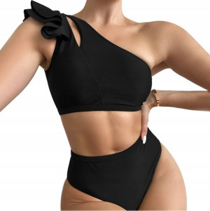 Strój Kąpielowy Bikini Na Jedno Ramię Falbanka Xl
