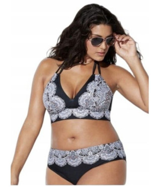 Dwuczęściowy Strój Kąpielowy Bikini Plus Size 3xl