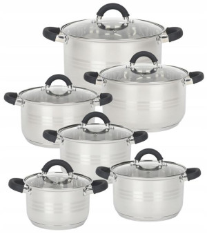 Zestaw garnków KOMPLET silikon GARNKI gaz INDUKCJA