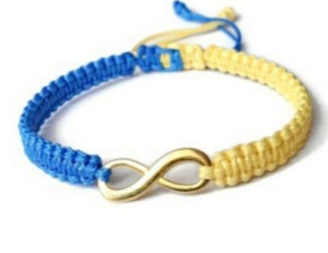 Bransoletka Ukraina  infinity barwy flaga opaska