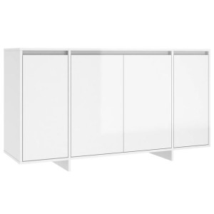 Komoda, biała, wysoki połysk, 135 x 41 x 75 cm, płyta wiórowa