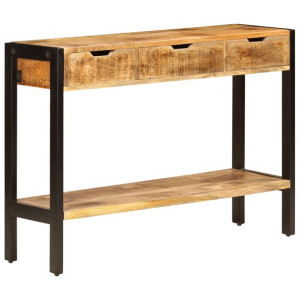 Szafka z 3 szufladami, 110x35x75 cm, lite drewno mango