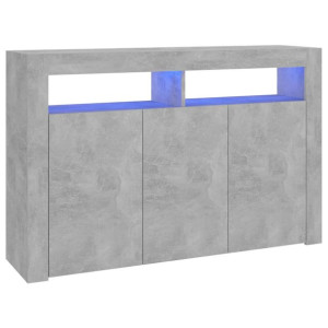 Szafka z oświetleniem LED, szarość betonu, 115,5 x 30 x 75 cm