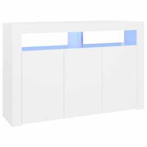 Szafka z oświetleniem LED, biała, 115,5 x 30 x 75 cm