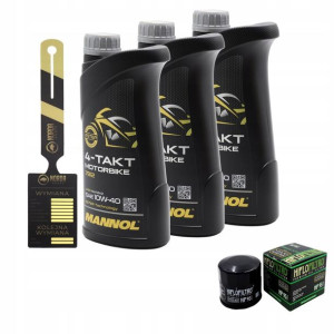 Olej Mannol 7812 Motorbike 4T 10w40 3L HF951 HIFLO