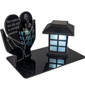 Wieczna Lampka Znicz Solarny Statuetka Na Cmentarz