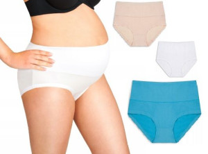 Majtki ciążowe bezuciskowe bambusowe x 3 - XL/XXL