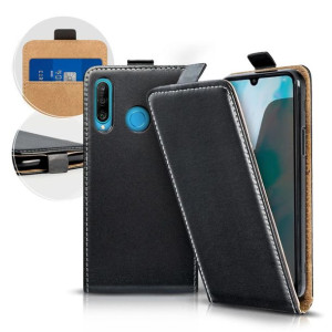 Skórzana kabura do Huawei Y5 2018 czarny