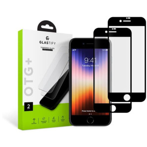 Szkło Hartowane Glastify Otg+ 2-pack Iphone 7 / 8 / Se 2020 / 2022 Black