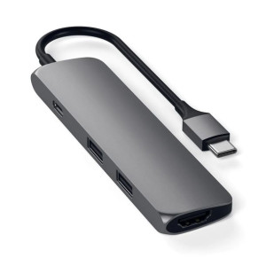 Satechi Slim Adapter do Urządzeń Mobilnych USB-C, 4K HDMI, 2x USB-A