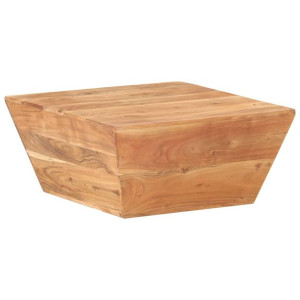 Stolik kawowy w kształcie V, 66x66x30 cm, lite drewno akacjowe