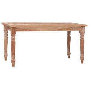 Stolik kawowy Batavia, 90x50x45 cm, bielone, lite drewno tekowe