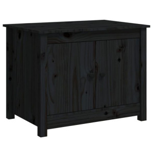 Stolik kawowy, czarny, 71x49x55 cm, lite drewno sosnowe
