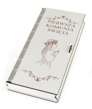 Szkatułka Karnet Dl Pierwsza Komunia /skrzyneczka Dziewczynka