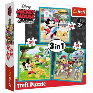 Puzzle 3w1 Myszka Miki z przyjaciółmi 3+ Trefl