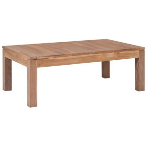 Stolik kawowy z litego drewna tekowego, naturalny, 110x60x40 cm